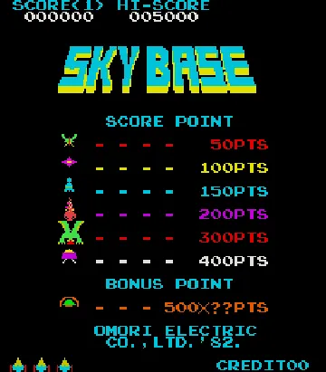 Sky Base screen shot title